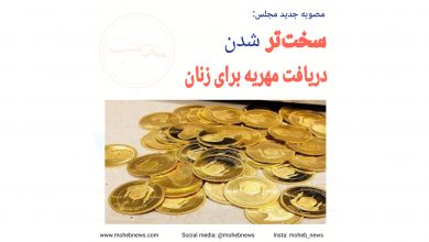 سخت‌تر شدن دریافت مهریه برای بانوان، مصوبه جدید مجلس | محب نیوز