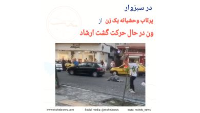 پرتاب وحشیانه یک زن از ون گشت ارشاد | محب نیوز